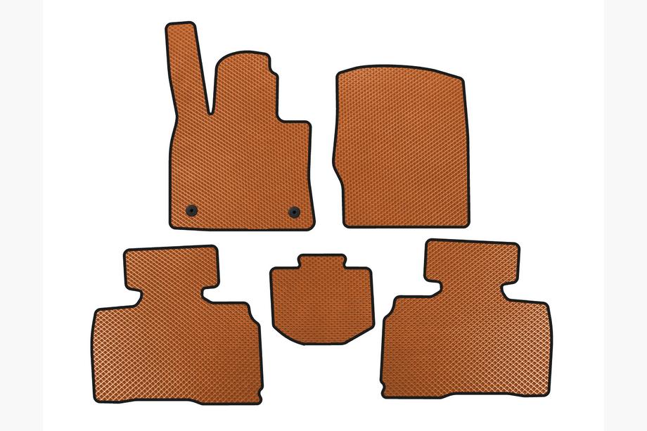 Ford Explorer 2019– EVA automatten (2 rijen, 7-zits, oranje) Image