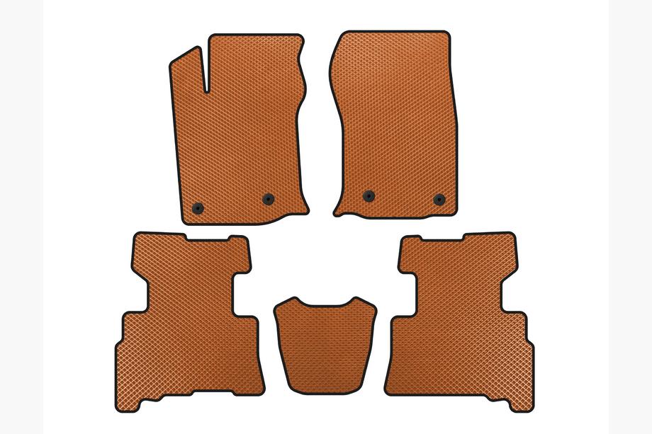 Toyota 4Runner 2009–2024 EVA automatten (2 rijen, 2014-2024, 7-zits, Oranje) Image