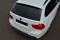 BMW 3-serie E90/E91 2005–2011 RVS achterbumperbeschermer (2006-2008, SW) foto 1