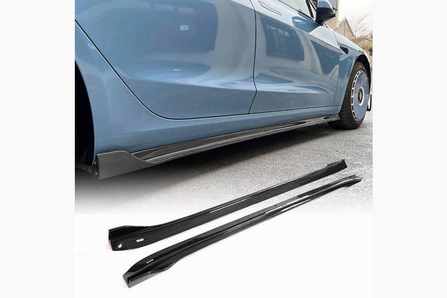 Tesla Model 3 2017– Side skirt extensions V3 (2017-2023, Carbon) Image