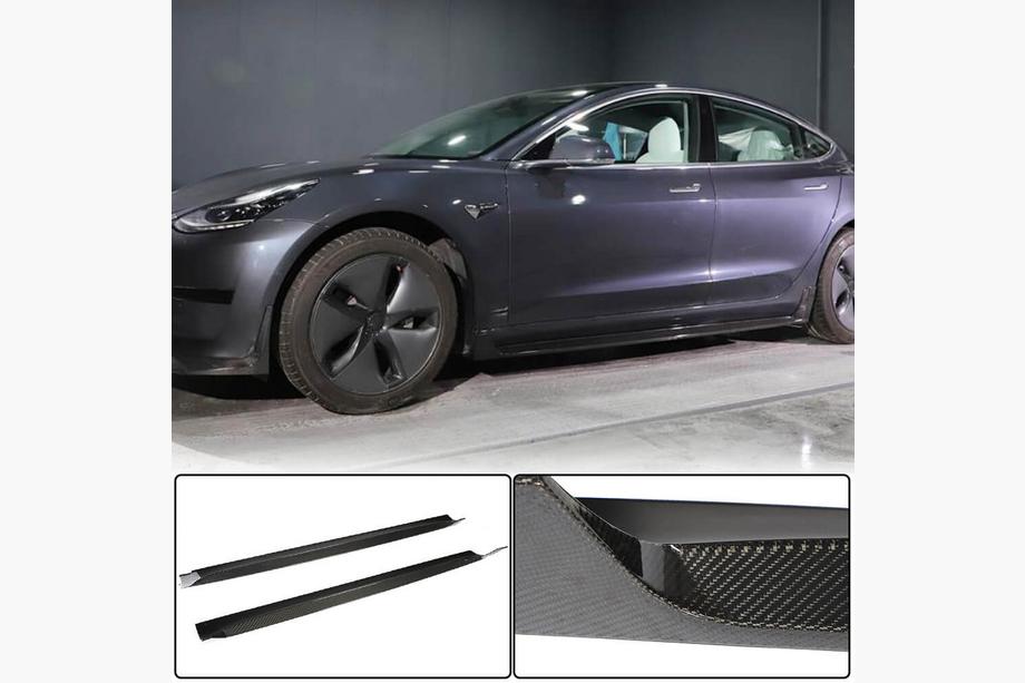 Tesla Model 3 2017– Sideskirts V4 (2017-2023, carbon) Image
