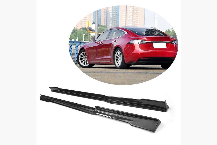 Tesla Model S 2012– Sideskirt extensions V2 (2014-2021, Carbon) Image