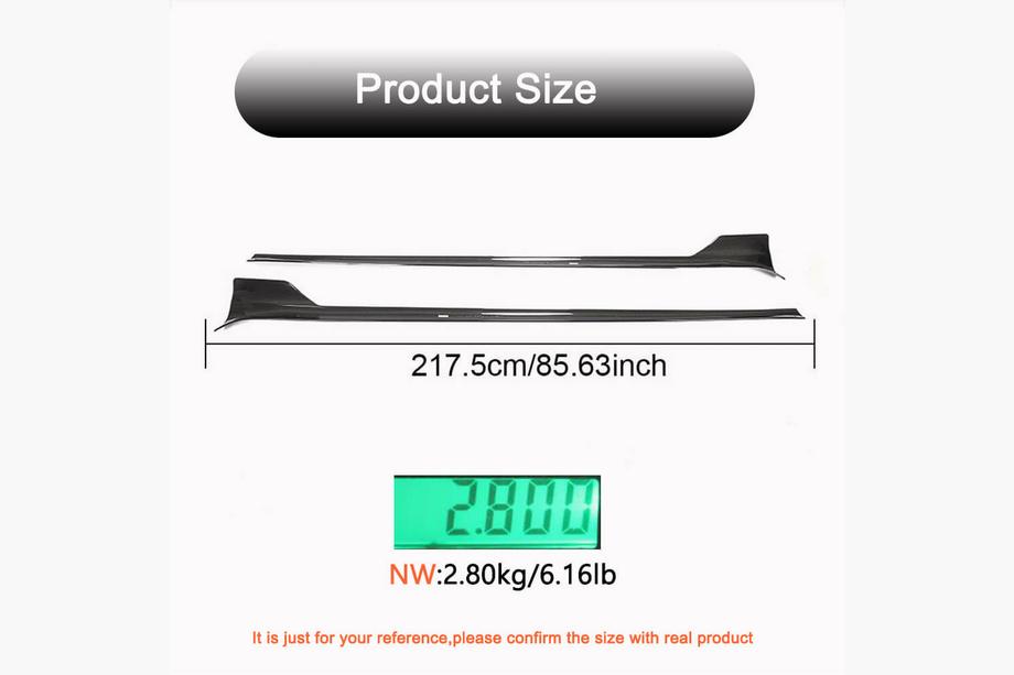 Tesla Model S 2012– Sideskirt covers (2021+, Carbon) Foto 4
