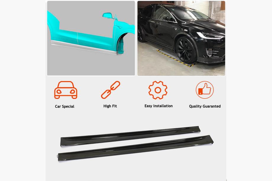 Tesla Model X 2015– Dorpellijsten (2015-2021, Carbon) Foto 2