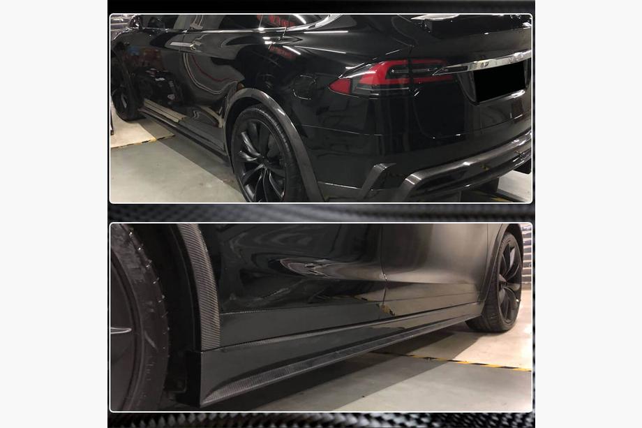 Tesla Model X 2015– Dorpellijsten (2015-2021, Carbon) Foto 5