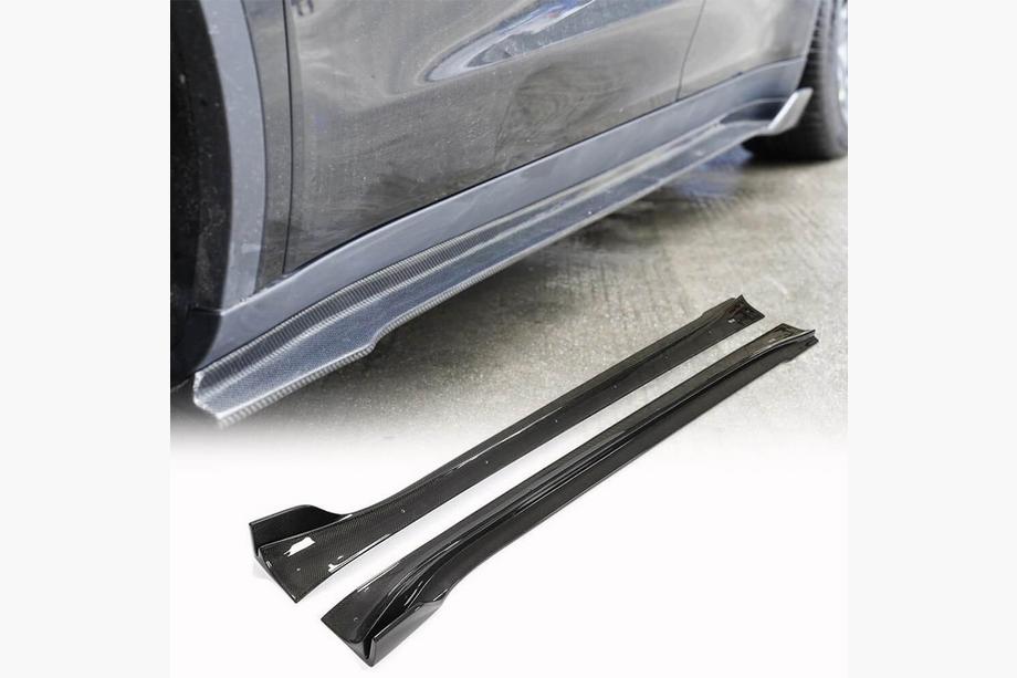 Tesla Model Y 2020– Sideskirt extensions V1 (2020-2025, Carbon) Image