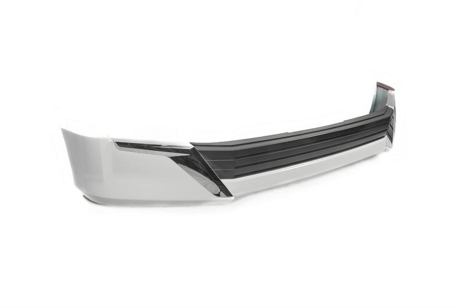 Toyota Land Cruiser 200 2007–2021 Voorbumper lipspoiler 2016↗ (Executive 2021) Zwarte kleur Foto 6