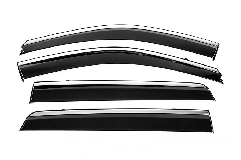 Hyundai Santa Fe 2 2006–2012 Windschermen met chromen sierlijst Niken Luxury (4 stuks) Image