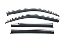 Hyundai Santa Fe 4 2018–2023 Raamwindschermen met chroomstrip Niken Luxury (2020-2023, 4 stuks) foto 1