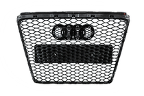 Audi A6 C6 2004–2011 RS-stijl frontgrille (grijs met chroom) foto 8