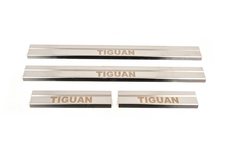 Volkswagen Tiguan 2007–2016 Carmos instaplijsten (4 stuks, RVS) Image