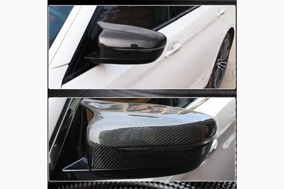 BMW 5 Serie G30/G31 2017–2023 Spiegelkappen van dry carbon (voor f90 2018-2020) Foto 4