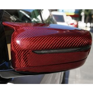 Spiegelkappen M-Look (rood carbon) foto 1