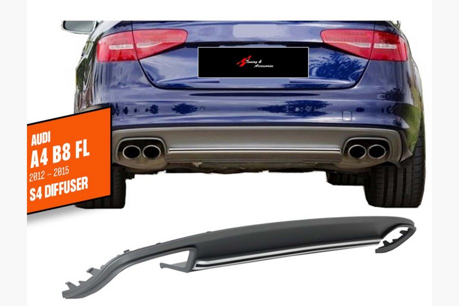 Audi A4 B8 2007–2015 Achterbumper diffuser DPT V1 (2012-2015) Image