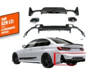BMW 3 Serie G20/G21 2018– Achterdiffuser met uitlaatsierstukken DPT (2022+, M-Perfomance) foto 1