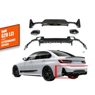 Achterdiffuser met uitlaatsierstukken DPT (2022+, M-Perfomance) BMW 3 Serie G20/G21 2018– foto 1