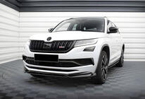 Skoda Kodiaq 2016–2023 DPT front bumper lip (hoogglans zwart) foto 2