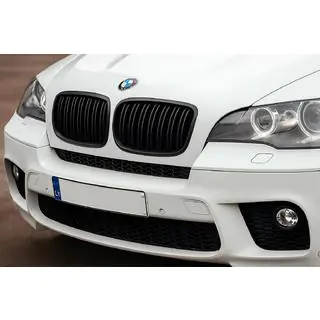 BMW kidney grille M-Look V2 (glans zwart) foto 1