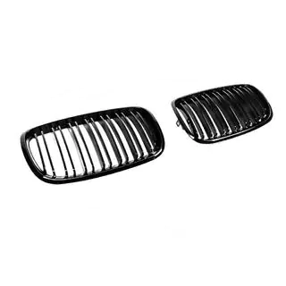 BMW kidney grille M-Look V2 (glans zwart) foto 4