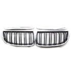 BMW 3-serie E90/E91 2005–2011 M-Look niergrillen (voor E-90/91 2005-2008, hoogglans zwart met chromen omlijsting) foto 2