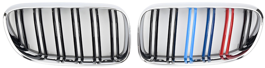 BMW 3-serie E92/E93 2006–2013 Niergrillen M-Look (voor 2010-2013, M-Color met chromen rand) foto 2