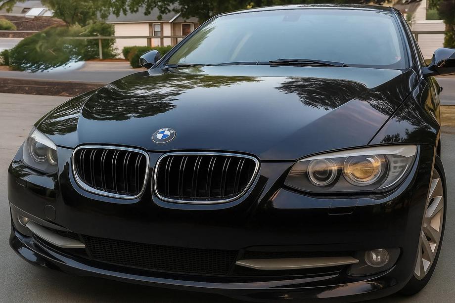 BMW 3-serie E92/E93 2006–2013 M-Look niergrilles (voor 2010-2013, glanzend zwart met chromen rand) Foto 1