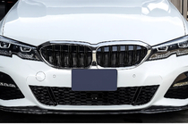 BMW 3 Serie G20/G21 2018– Niergrilles M-Look V2 (2018-2022, hoogglans zwart met chroomrand) foto 1