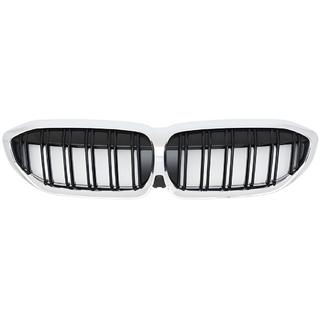 Niergrilles M-Look V2 (2018-2022, hoogglans zwart met chroomrand) BMW 3 Serie G20/G21 2018– foto 2
