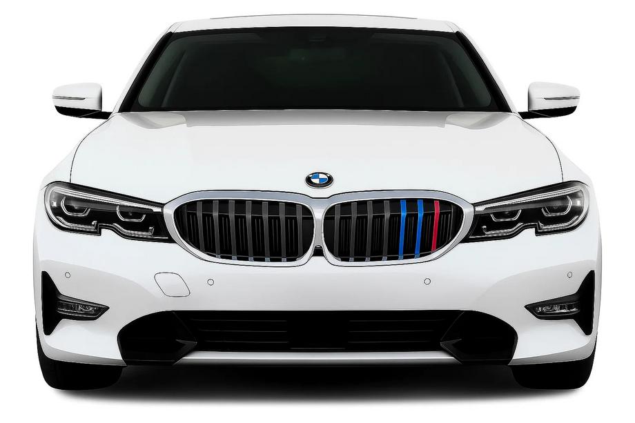 BMW 3 Serie G20/G21 2018– Niergrille 1 lamel (2018-2022, M-Color met chromen omlijsting) Image