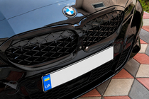 BMW 3 Serie G20/G21 2018– Niergrilles Diamond Black (2018-2022, zwarte omlijsting) foto 1