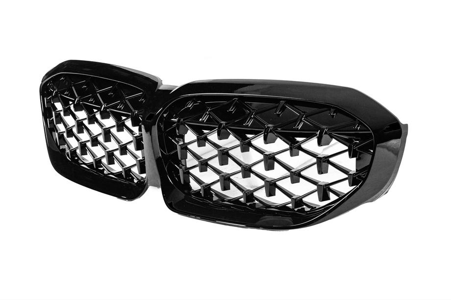 BMW 3 Serie G20/G21 2018– Niergrilles Diamond Black (2018-2022, zwarte omlijsting) Met camerabevestiging Foto 8