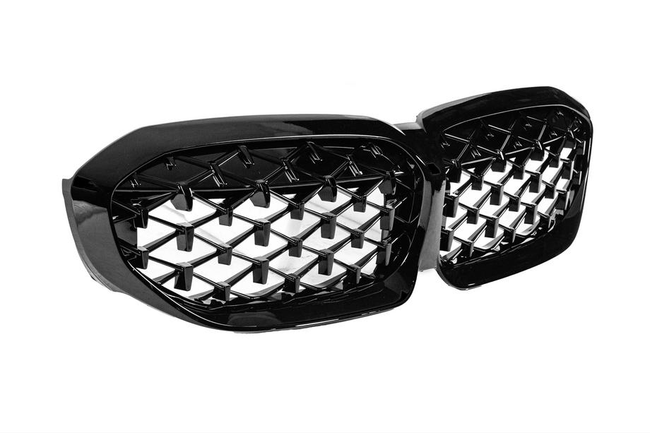 BMW 3 Serie G20/G21 2018– Niergrilles Diamond Black (2018-2022, zwarte omlijsting) Met camerabevestiging Foto 9