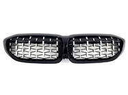 BMW 3 Serie G20/G21 2018– Diamond Silver nierengrilles (2018-2022, zwarte omlijsting) foto 2