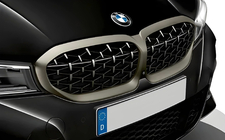 BMW 3 Serie G20/G21 2018– Nierengrilles Diamond Silver (2018-2022, matte chromen rand) foto 1