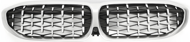 BMW 3 Serie G20/G21 2018– Nierengrilles Diamond Silver (2018-2022, matte chromen rand) foto 2