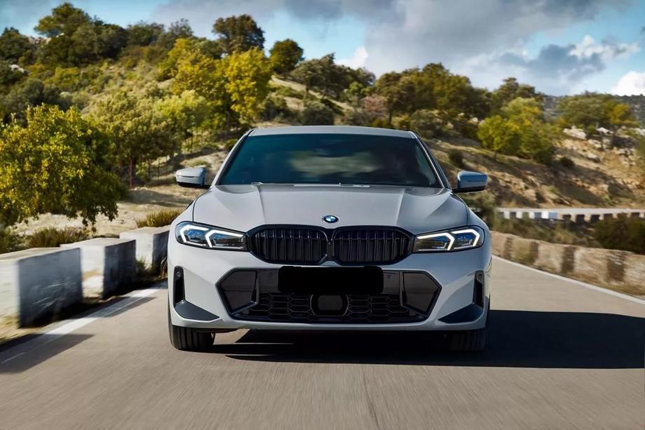 BMW 3 Serie G20/G21 2018– Niergrilles 1 Bar (2022+, glanzend zwart) Image