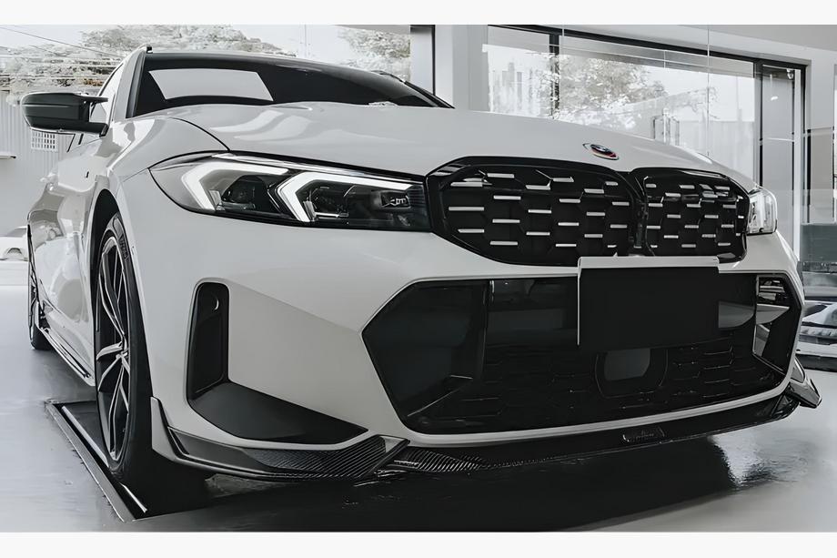 BMW 3 Serie G20/G21 2018– Niergrilles Diamond Silver (2022+, zwarte omlijsting) Image