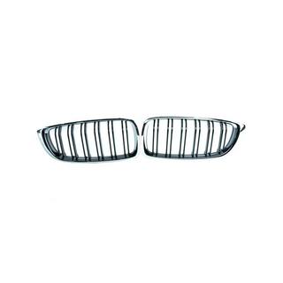 M-Look nierroosters (hoogglans zwart met chroomrand) BMW 4 Serie F32/F33/F36 2012–2020 foto 2