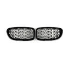 BMW 5 Serie F10/F11 2010–2016 Nierroosters Diamond Silver (zwarte rand) foto 2