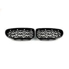 BMW 5 Serie F10/F11 2010–2016 Nierroosters Diamond Silver (zwarte rand) foto 4