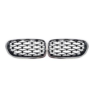 Niergrilles Diamond Black (chromen omlijsting) BMW 5 Serie F10/F11 2010–2016 foto 2
