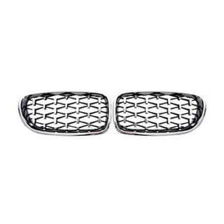 Nierengrille Diamond Silver (chroomrand) BMW 5 Serie F10/F11 2010–2016 foto 2