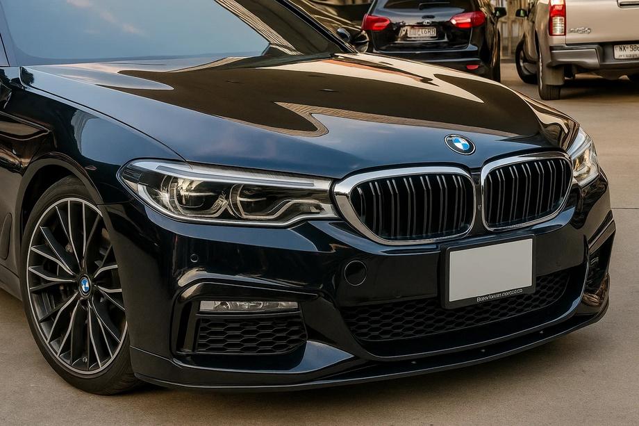 BMW 5 Serie G30/G31 2017–2023 Niergrilles M-Look (2017-2020, hoogglans zwart met chromen rand) Foto 1