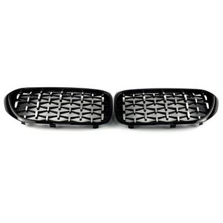 Niergrilles Diamond Silver V1 (2017-2020, zwarte omlijsting) BMW 5 Serie G30/G31 2017–2023 foto 4