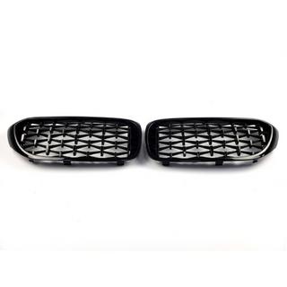 Niergrilles Diamond Black V1 (2017-2020, zwarte rand) BMW 5 Serie G30/G31 2017–2023 foto 4