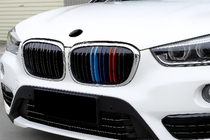 BMW X1 F48 2015–2022 M-Look nierengrilles (2015-2019, M-Color met chromen omlijsting) foto 1