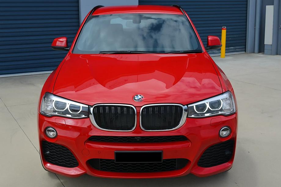 BMW X3 F25 2011–2018 Niergrillen M-Look (2014-2018, hoogglans zwart met chroomrand) Image
