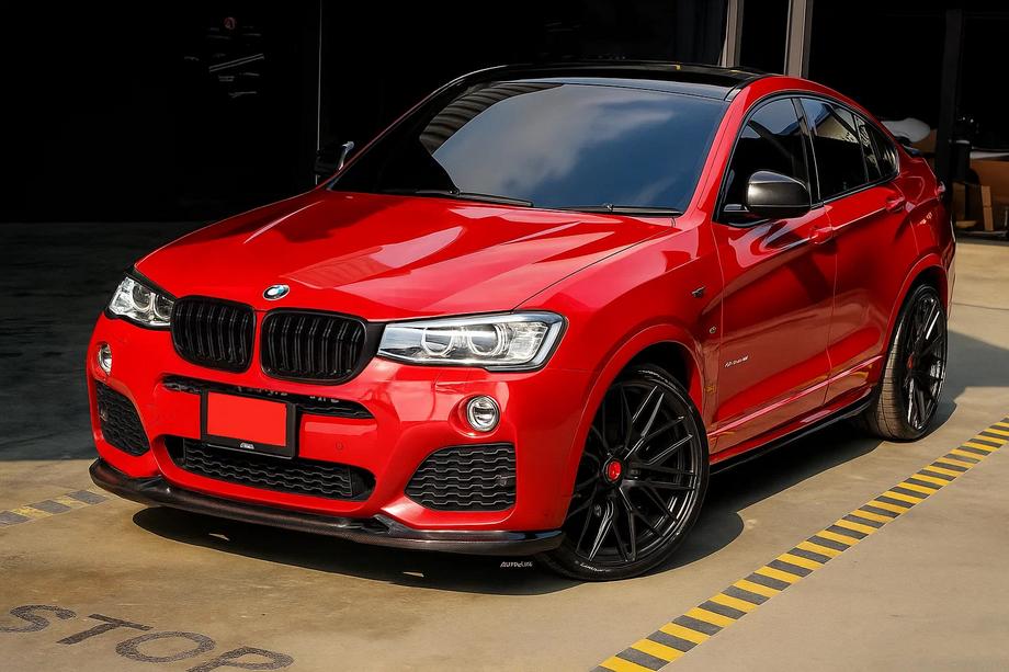 BMW X4 F26 2014–2018 M-Look nierroosters (mat zwart) Image