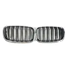 BMW X6 E71 2008–2014 M-Look nierroosters (hoogglans zwart met chroomrand) foto 2