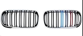 BMW X6 F16 2014–2019 Nierenroosters M-Look (M-Color met chromen rand) foto 2